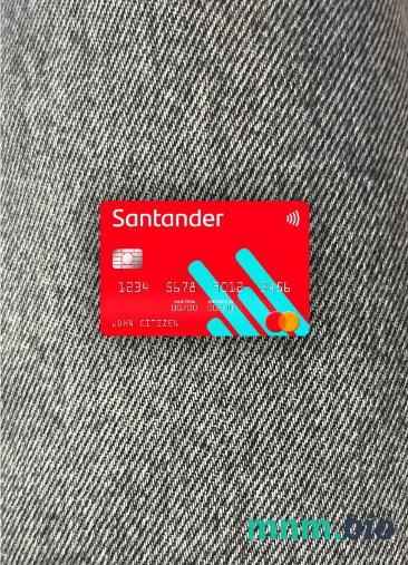 USA Santander bank wygląd zdjęcia mastercard skan PSD + zdjęcie